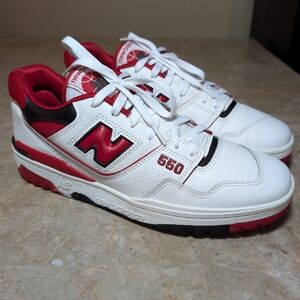 New Balance "550" White-Red Classic Lifestyle Shoes (2022) Men's Size 11 No Box